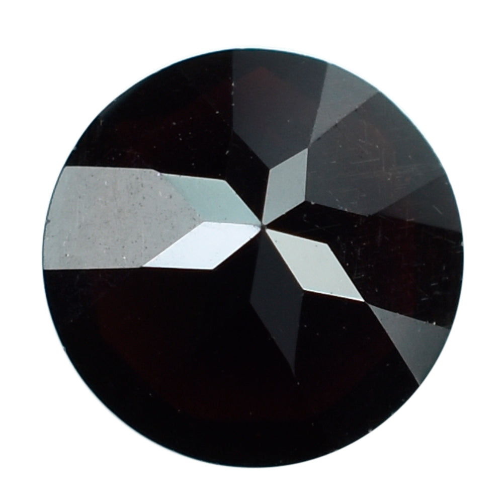 DARK GARNET (BLACK) CUT ROUND 10MM 3.77 Cts.