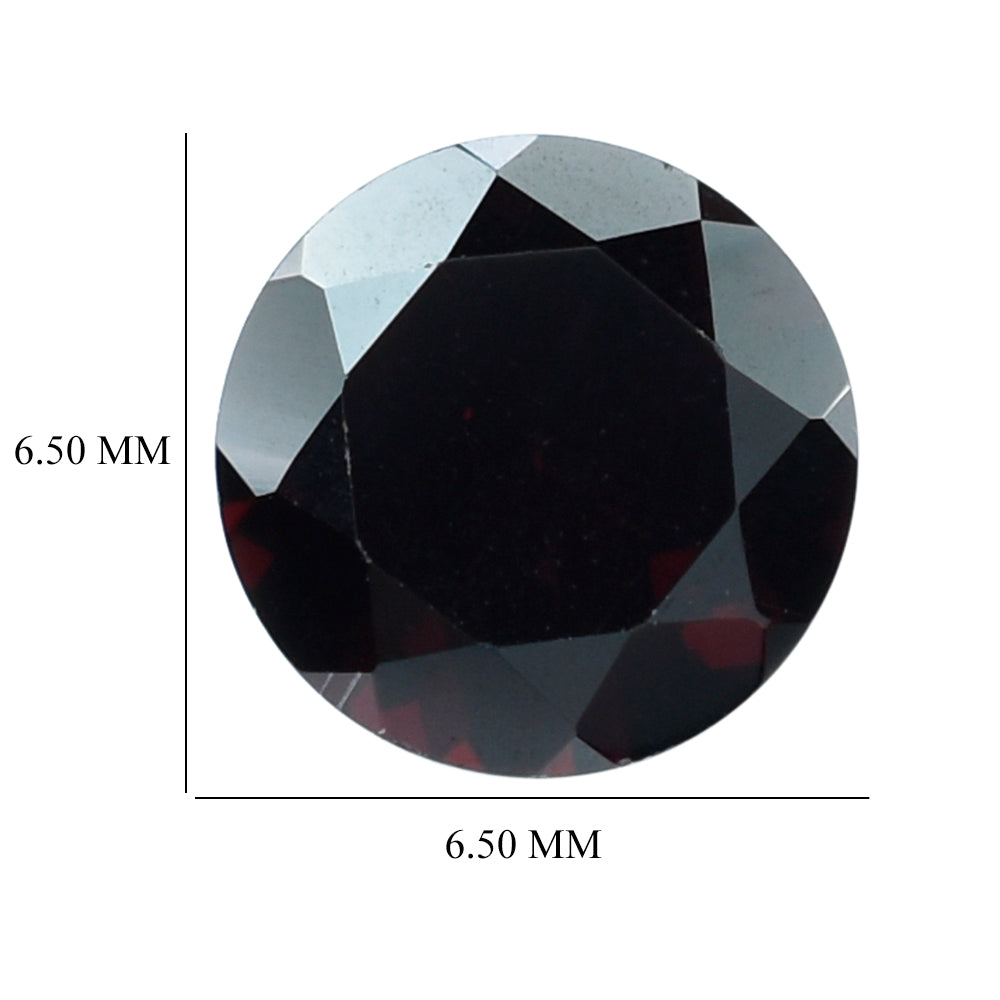 DARK RED GARNET (MEDIUM) CUT ROUND 6.50MM 1.27 Cts.