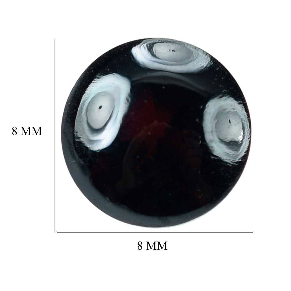 DARK RED GARNET BUFFTOP ROUND (MEDIUM) 8MM 2.44 Cts.