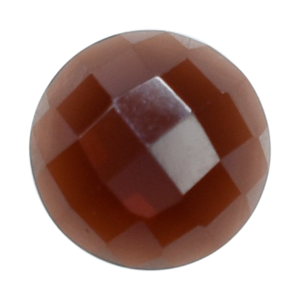 DARK RED GARNET CHECKER ROUND CAB 6MM 0.93 Cts.