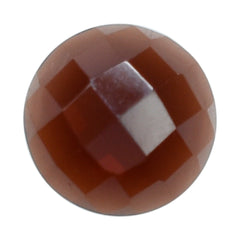 DARK RED GARNET CHECKER ROUND CAB 6MM 0.93 Cts.