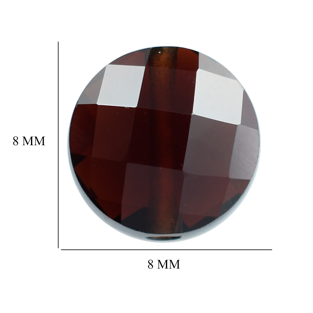 DARK RED GARNET BRIOLETTE ROUND 8MM 3.46 Cts.