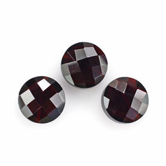 DARK RED GARNET BRIOLETTE ROUND WITH (FULL DRILL) 10MM 5.44 Cts.