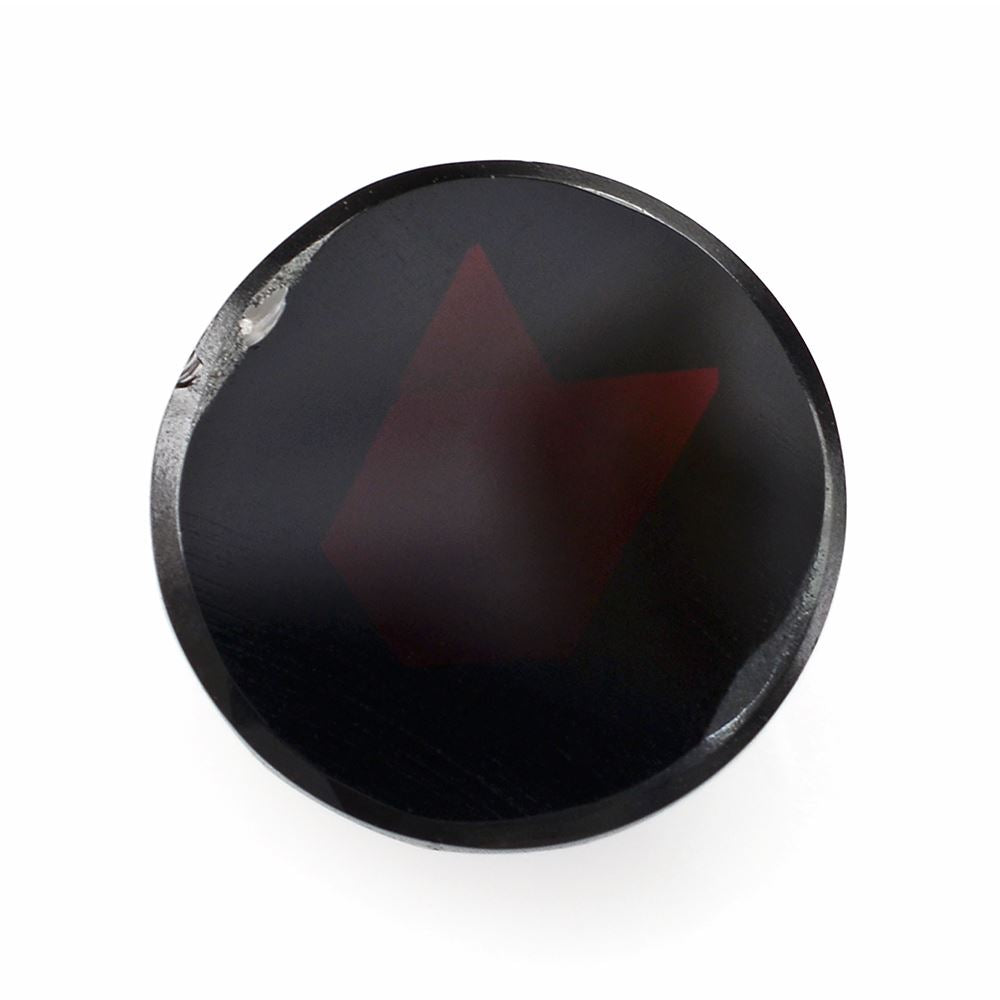 DARK RED GARNET ROSE CUT ROUND CAB 14MM 13.92 Cts.