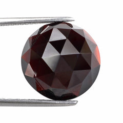 DARK RED GARNET ROSE CUT ROUND CAB 14MM 13.92 Cts.