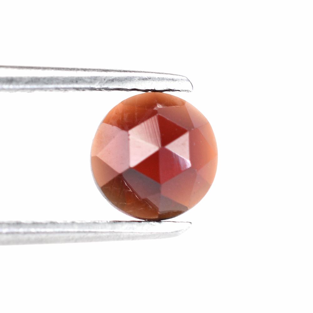 DARK RED GARNET ROSE CUT ROUND CAB 6MM 1.10 Cts.