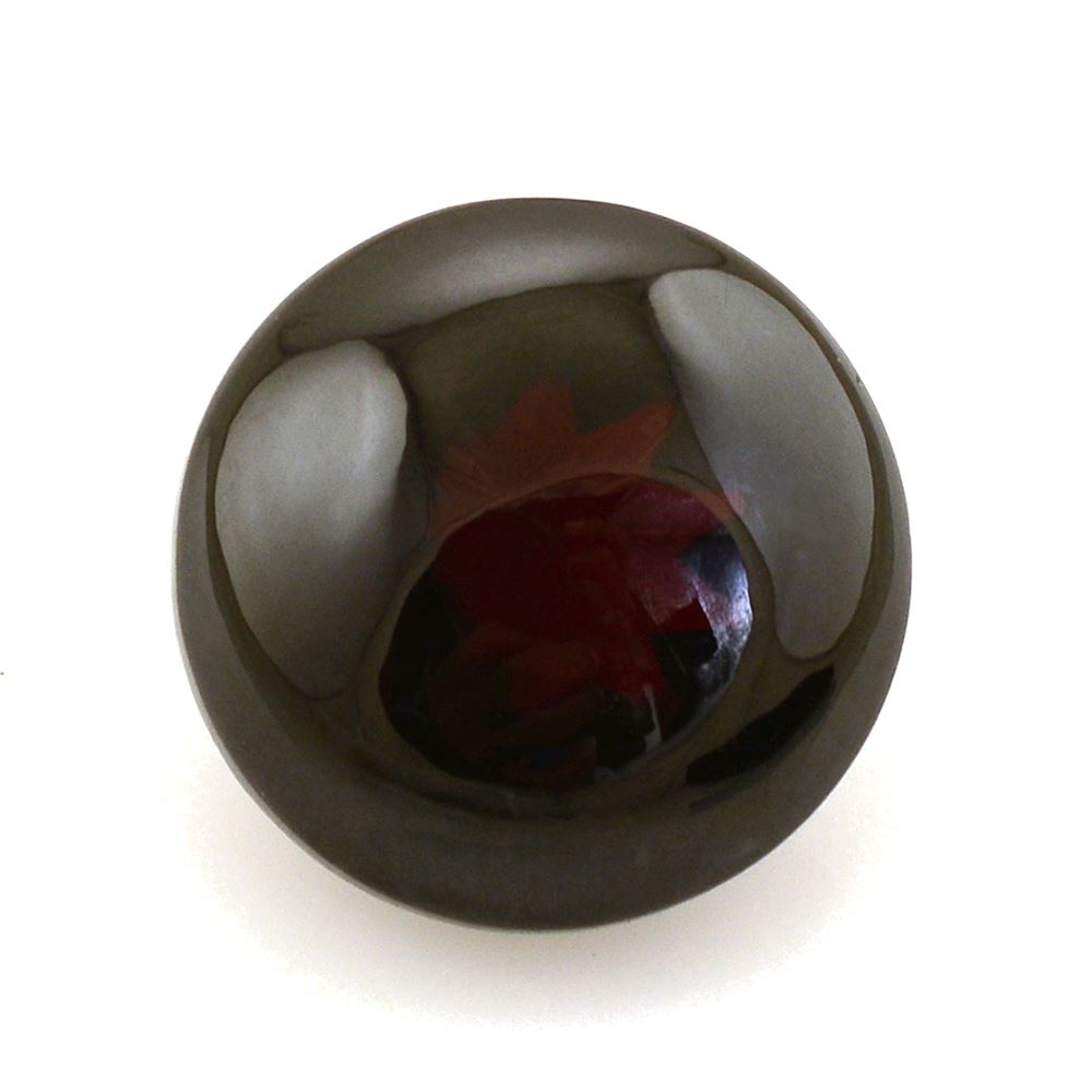 DARK RED GARNET BUFFTOP CONCAVE ROUND 12MM 9.35 Cts.