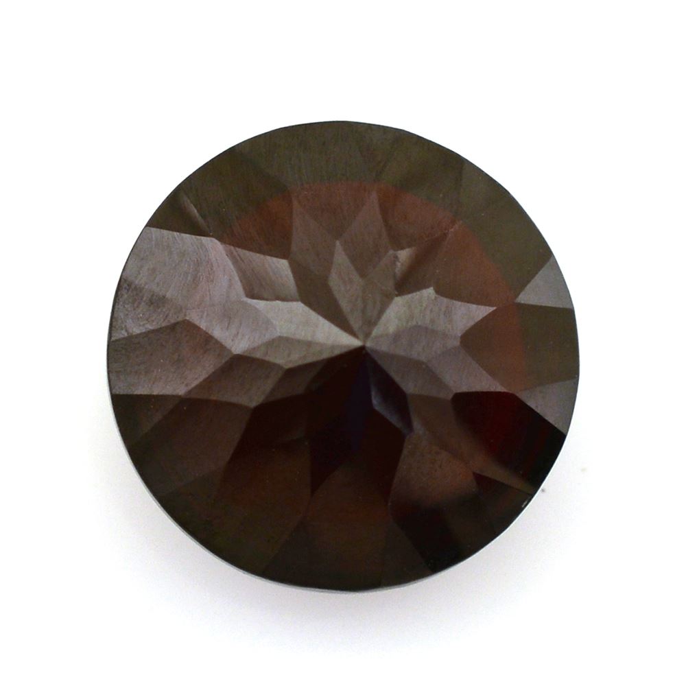 DARK RED GARNET BUFFTOP CONCAVE ROUND 12MM 9.35 Cts.