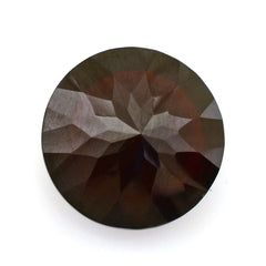 DARK RED GARNET BUFFTOP CONCAVE ROUND 12MM 9.35 Cts.