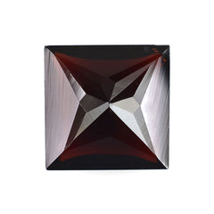 DARK RED GARNET PRINCESS CUT SQUARE (BLACK) 10MM 5.65 Cts.