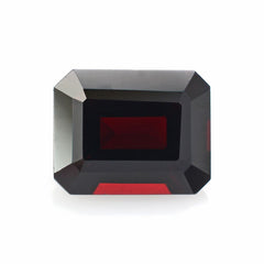 DARK RED GARNET CUT OCTAGON (BLACK) 10X8MM 4.13 Cts.