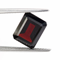 DARK RED GARNET CUT OCTAGON (BLACK) 10X8MM 4.13 Cts.