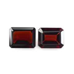 DARK RED GARNET CUT OCTAGON 10X8MM 3.8 Cts.