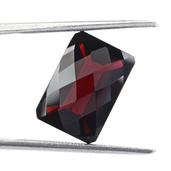 DARK RED GARNET CHECKER CUT OCTAGON 13X9MM 6.7 Cts.