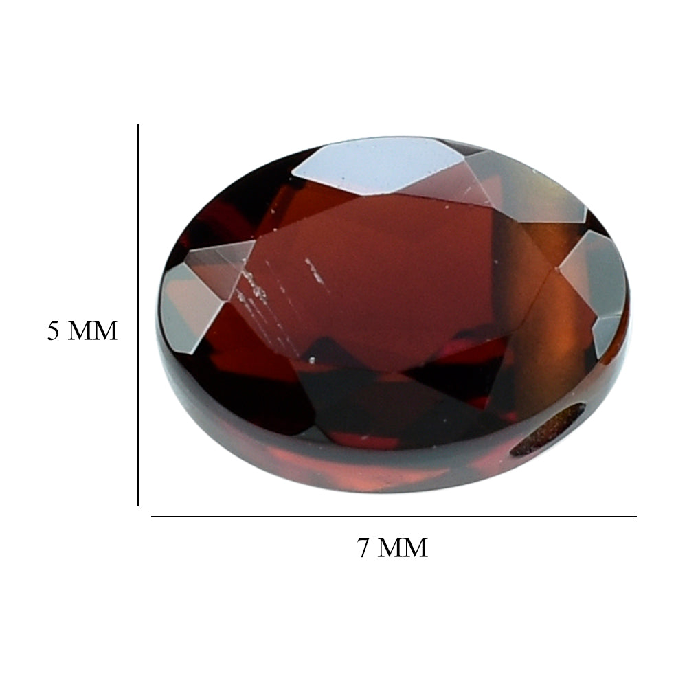 RED GARNET CUT OVAL (FULL DRILL) 7X5MM 1.31 Cts.