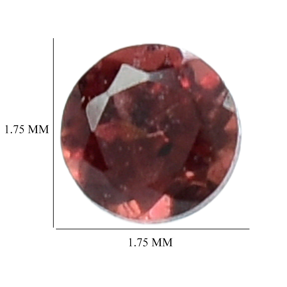 RED GARNET CUT ROUND 1.75MM 0.03 Cts.