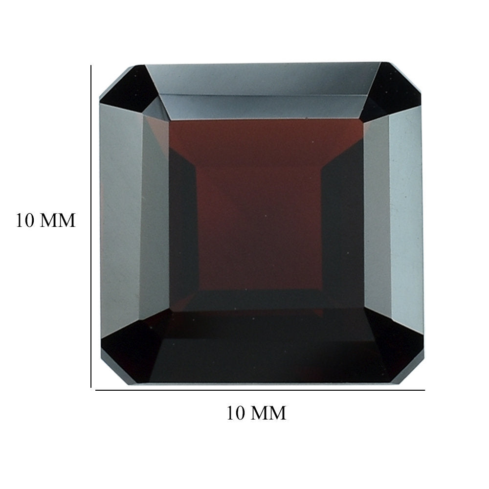 RED GARNET CUT SQUARE-OCTAGON 10MM 5.57 Cts.