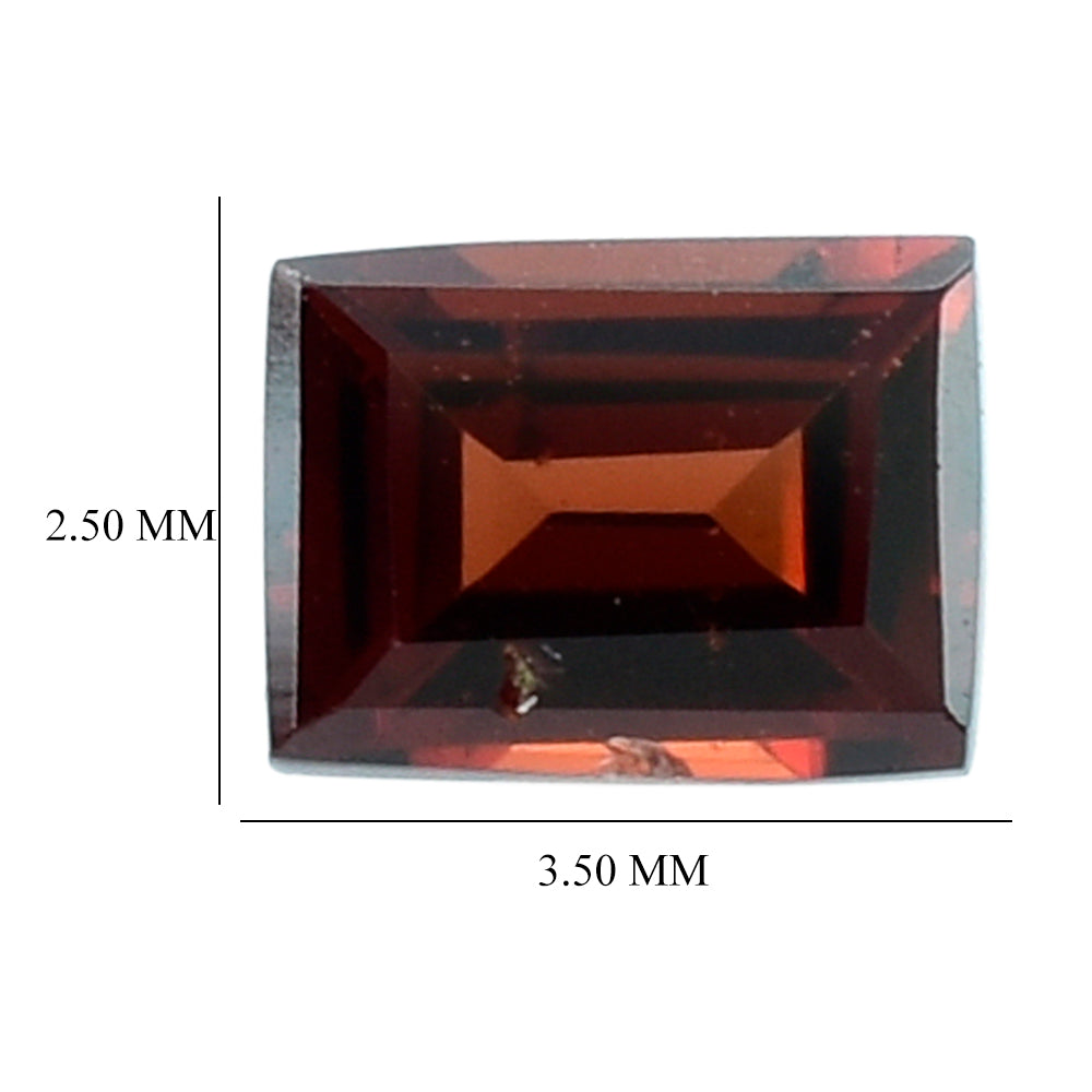 RED GARNET CUT BAGUETTES 3.50X2.50MM 0.20 Cts.
