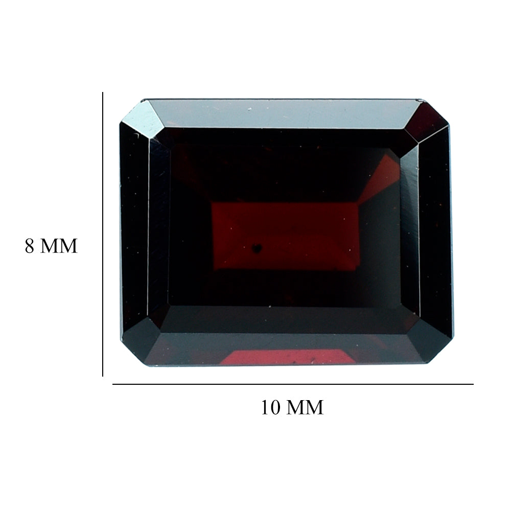 RED GARNET CUT OCTAGON (DARK) 10X8MM 4.48 Cts.