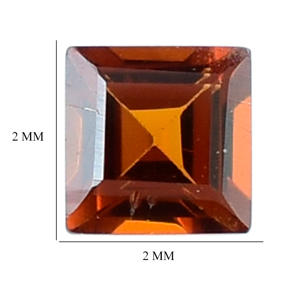 RED GARNET CUT SQUARE 2.00MM 0.07 Cts.