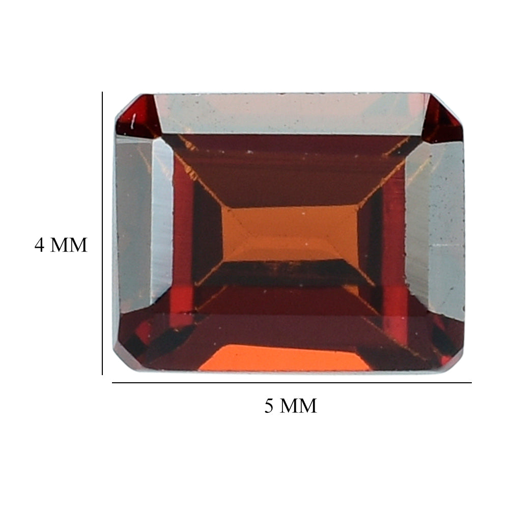 RED GARNET CUT OCTAGON 5X4MM 0.59 Cts.