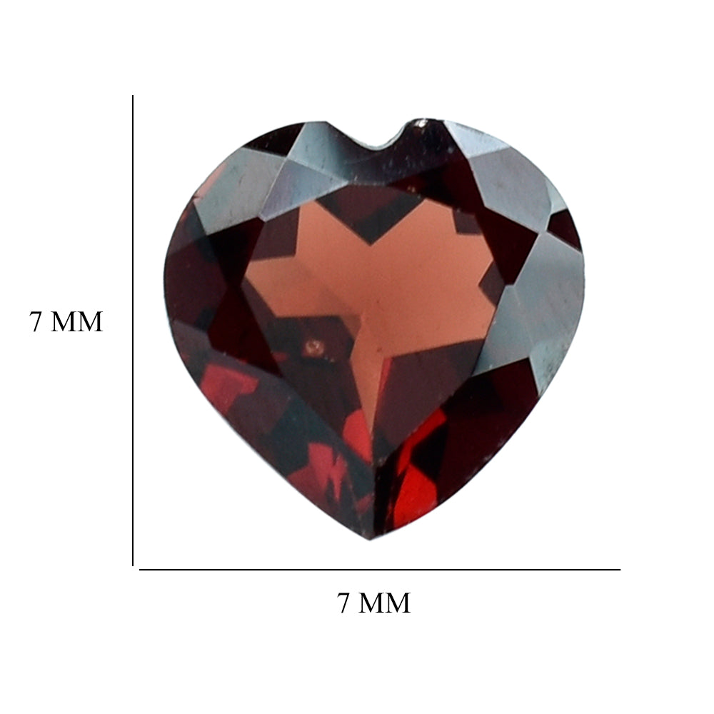 RED GARNET CUT HEART 7.00MM 1.15 Cts.