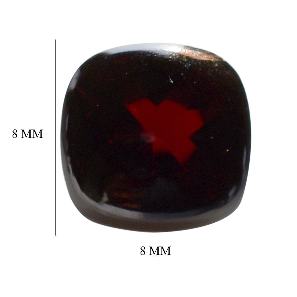 RED GARNET BUFFTOP CUSHION 8MM 2.64 Cts.