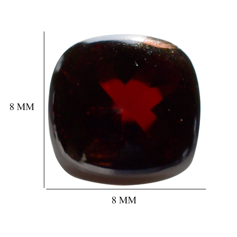 RED GARNET BUFFTOP CUSHION 8MM 2.64 Cts.