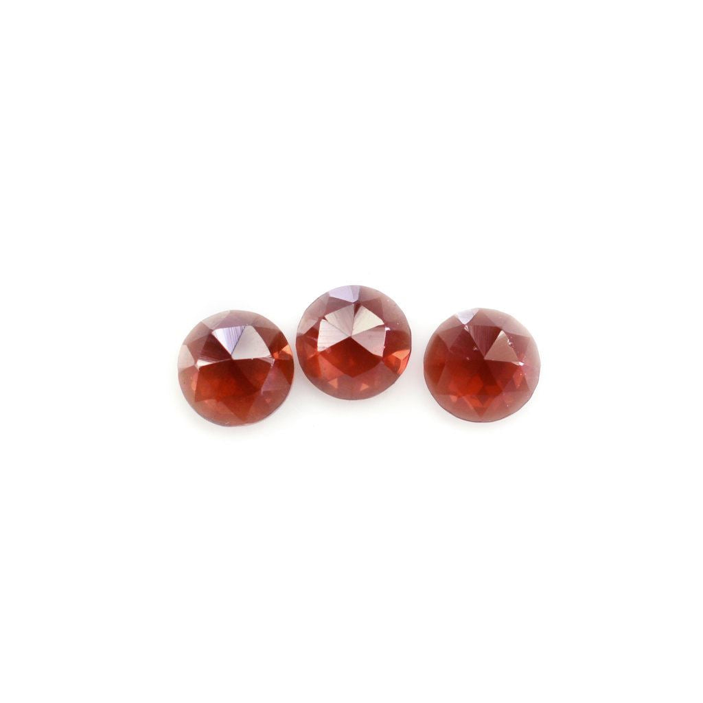 RED GARNET ROSE CUT ROUND CAB 3MM 0.14 Cts.