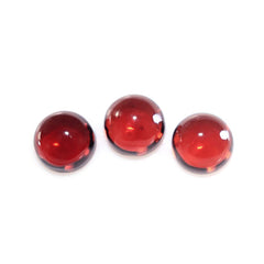RED GARNET (OPEN) (DARK) PLAIN ROUND CAB 5MM 0.78 Cts.