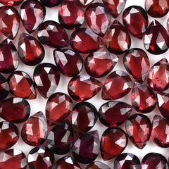 RED GARNET ROSE CUT BRIOLEETE PEAR (FULL DRILL) 7.50X5.50MM 1.18 Cts.