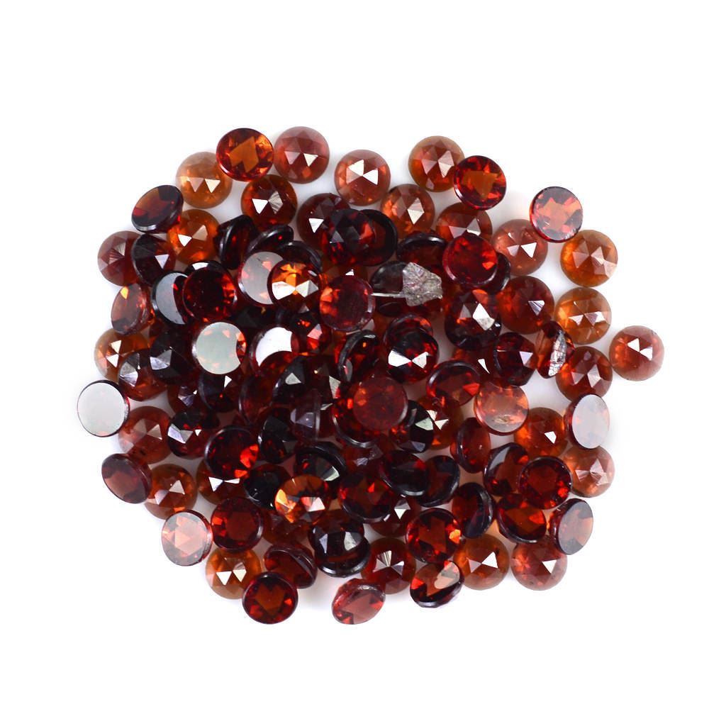 RED GARNET (OPEN) ROSE CUT ROUND CAB 3MM 0.14 Cts.