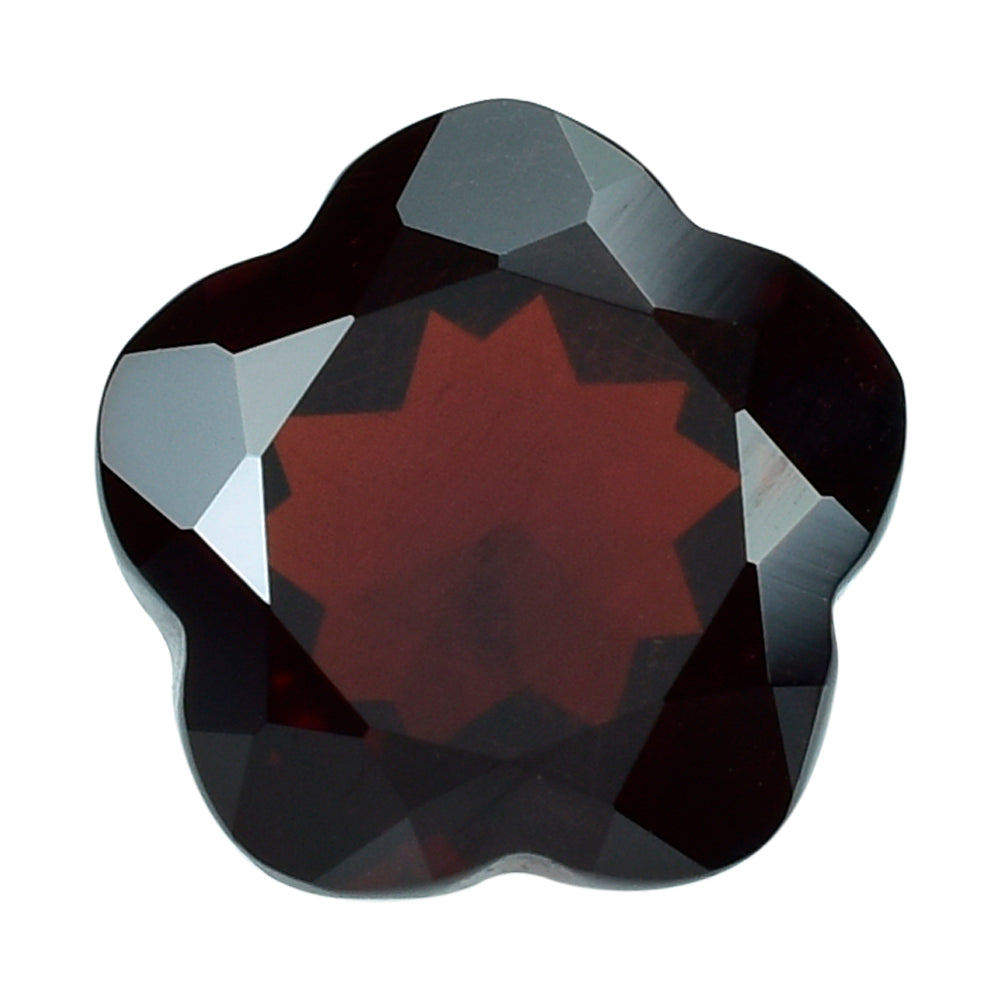 RED GARNET (MEDIUM) CUT FLOWER 5 LEAF 8MM (TH.4.80-5.20MM) 2.59 Cts.