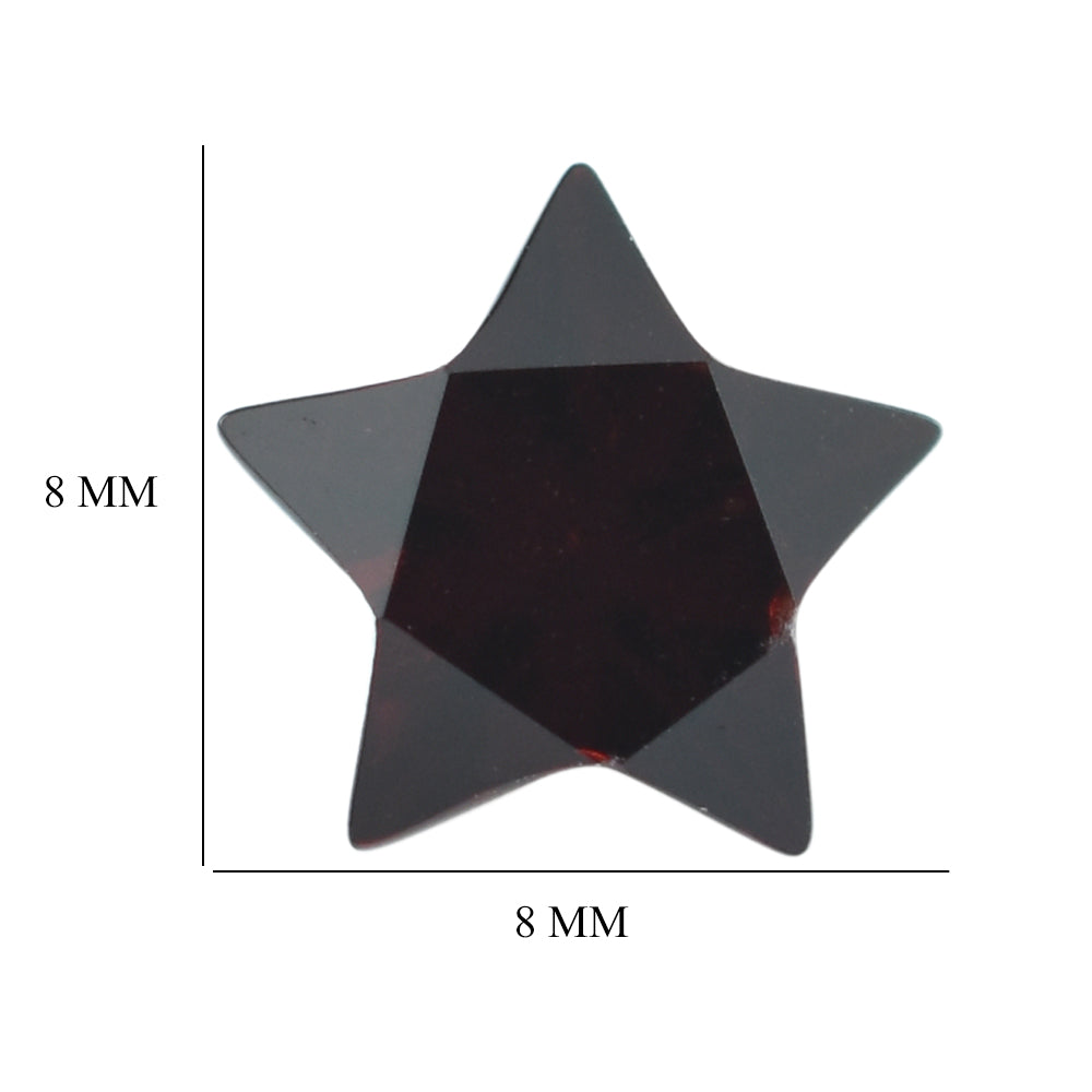 RED GARNET (MEDIUM) CUT STAR 8MM (T.H. 5.20-5.60MM) 2.15 Cts.