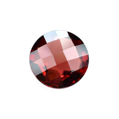 RED GARNET CHECKER CUT BRIOLETTE ROUND (OPEN RED) (CLEAN) 8.00MM 2.30 Cts.