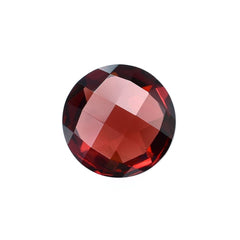 RED GARNET CHECKER CUT BRIOLETTE ROUND (OPEN RED) (CLEAN) 8.00MM 2.30 Cts.