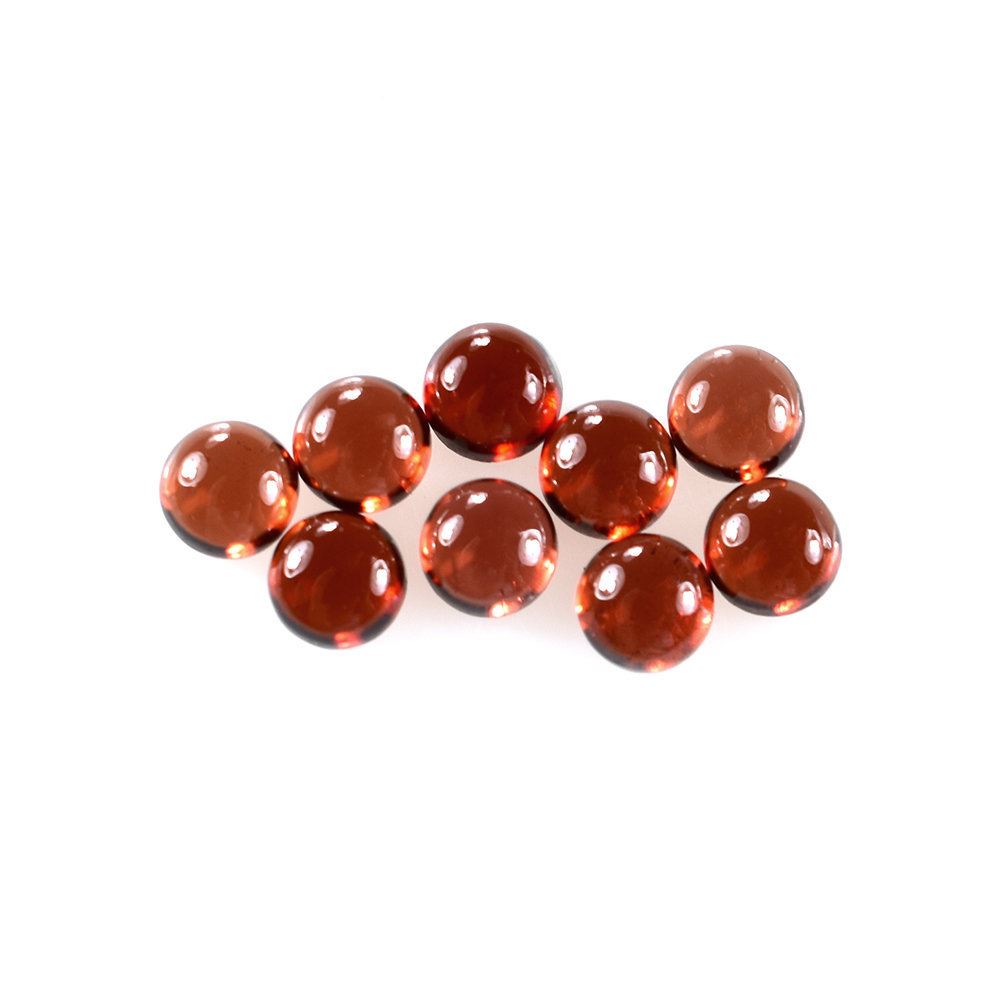 RED GARNET PLAIN ROUND CAB (OPEN RED/SI) 4.00MM 0.42 Cts.