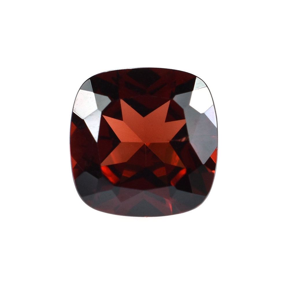 RED GARNET CUT CUSHION (OPEN RED/HI) 9X9MM 4.05 Cts.