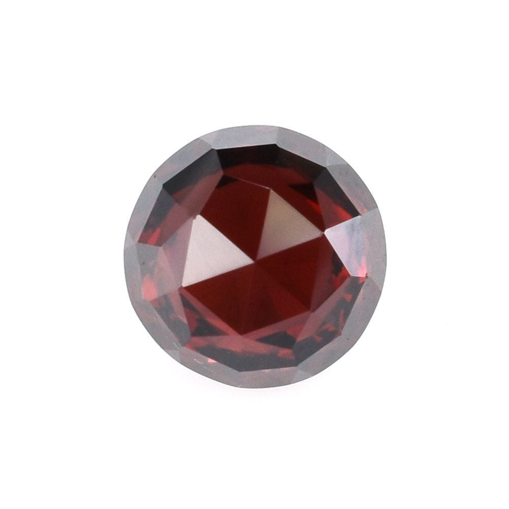 RED GARNET ROSE CUT TOP CONCAVE CUT BACK CUT BULLET (OPEN RED/CLEAN) 8.00MM 3.83 Cts.