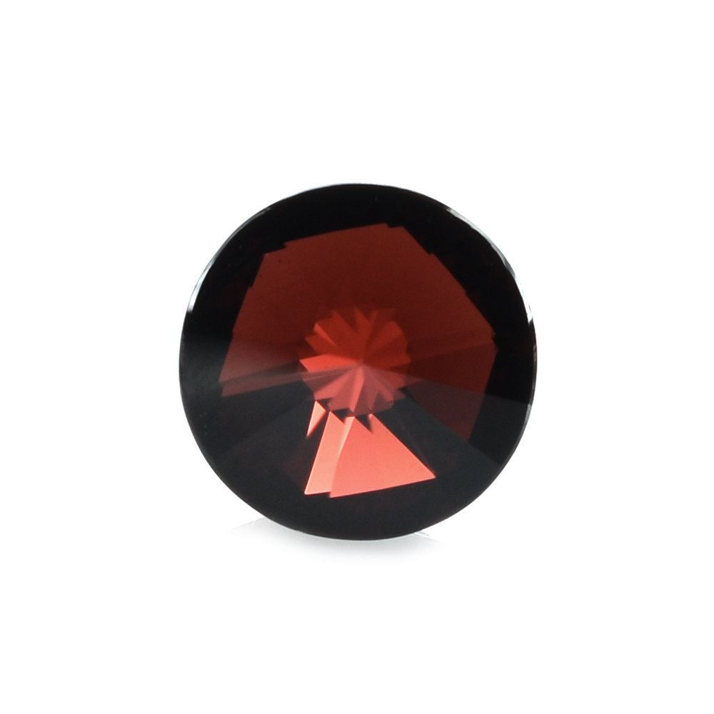 RED GARNET ROSE CUT TOP CONCAVE CUT BACK CUT BULLET (OPEN RED/CLEAN) 8.00MM 3.83 Cts.