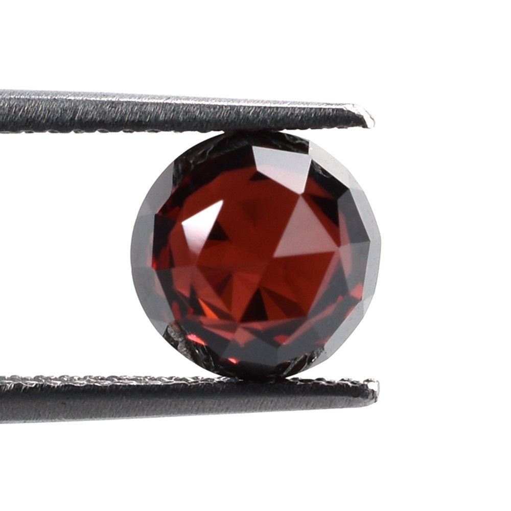 RED GARNET ROSE CUT TOP CONCAVE CUT BACK CUT BULLET (OPEN RED/CLEAN) 8.00MM 3.83 Cts.