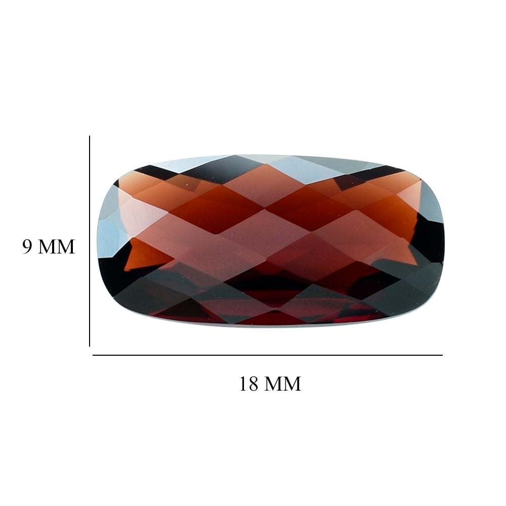 RED GARNET CHECKER CUT CUSHION 18X9 MM 6.90 Cts.