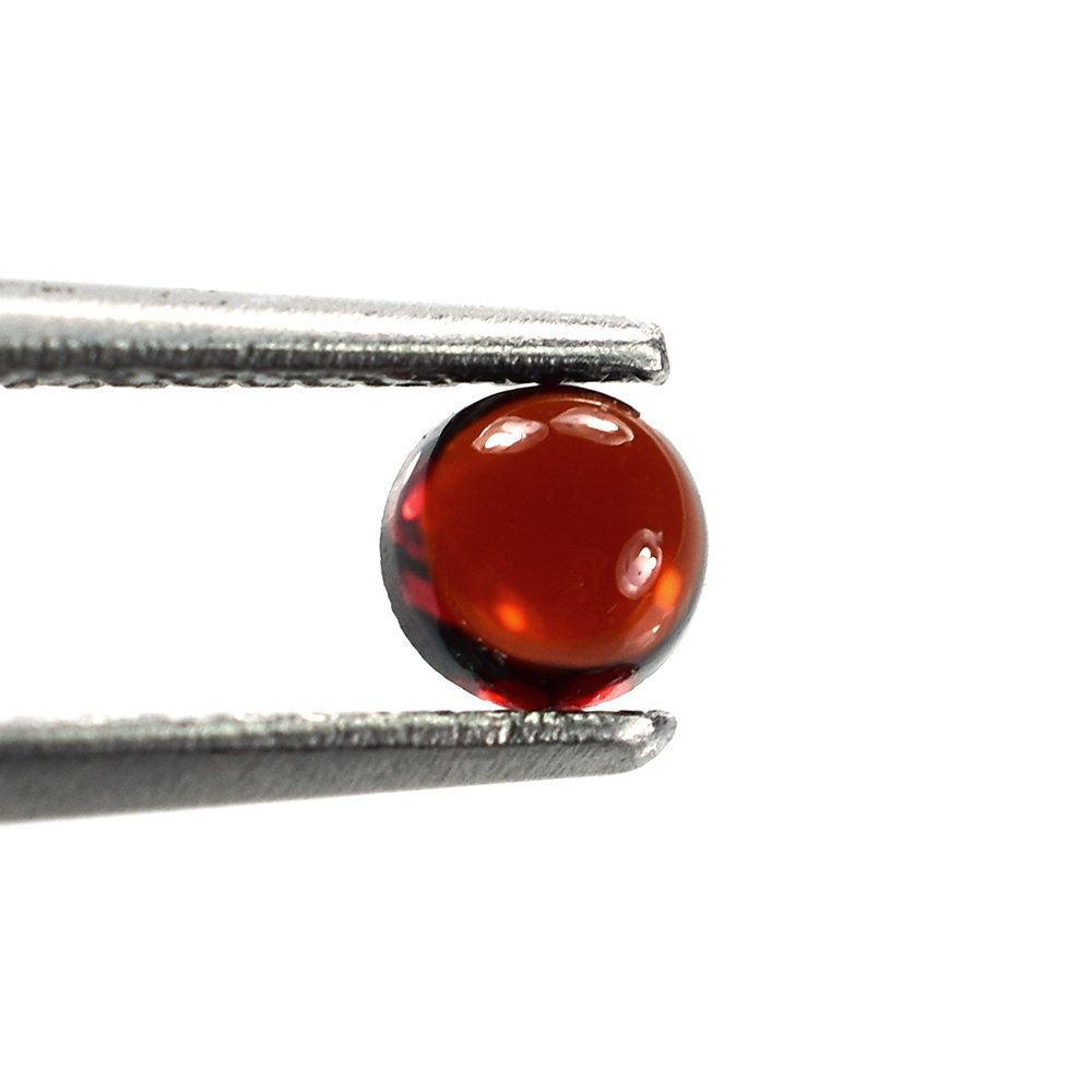 RED GARNET PLAIN ROUND CAB (DARK RED/SI) 4.00MM 0.41 Cts.