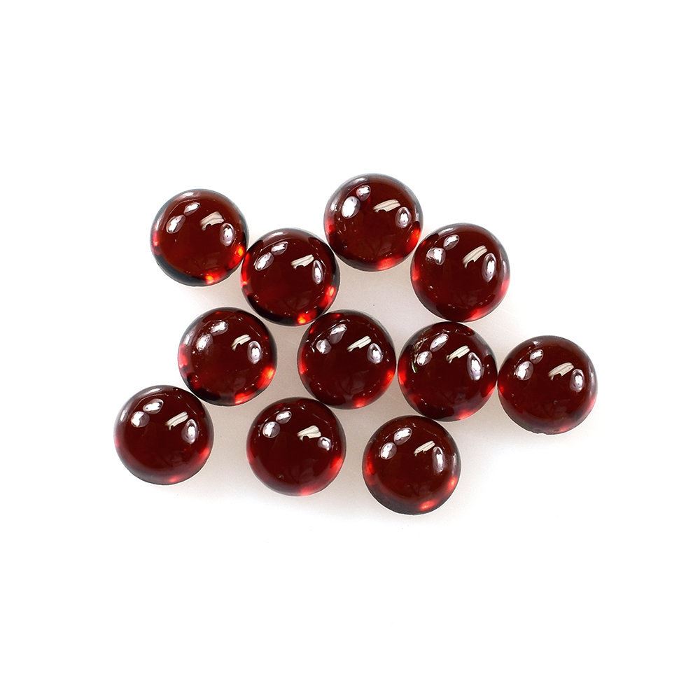 RED GARNET PLAIN ROUND CAB (DARK RED/SI) 4.00MM 0.41 Cts.