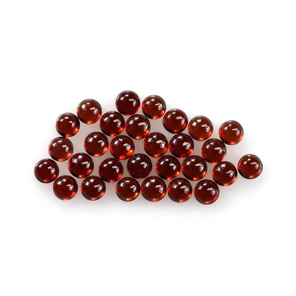 RED GARNET PLAIN ROUND CAB (MEDIUM) 3X3MM 0.17 Cts.