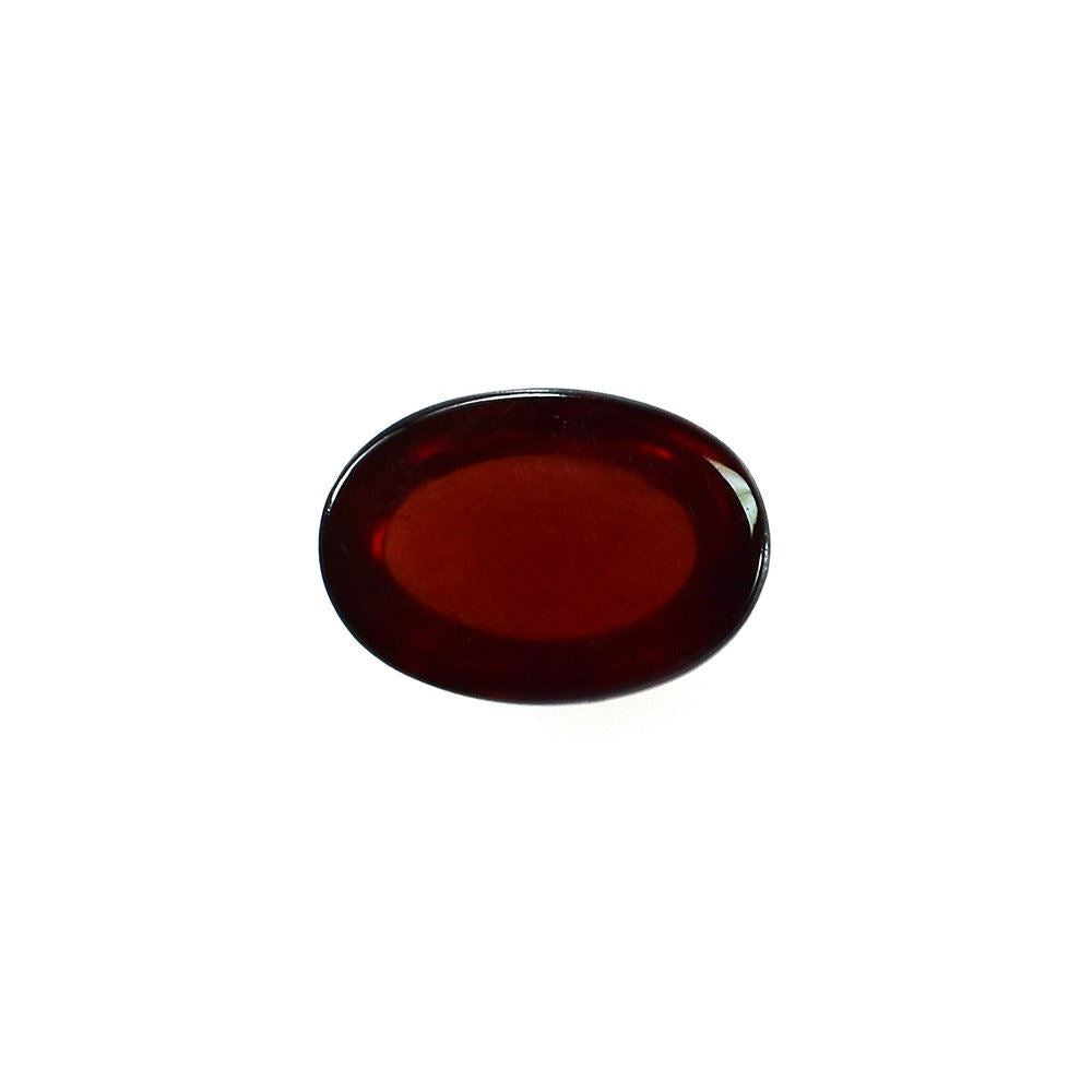 RED GARNET PLAIN OVAL CAB (MEDIUM/SI) 7X5MM 1.10 Cts.