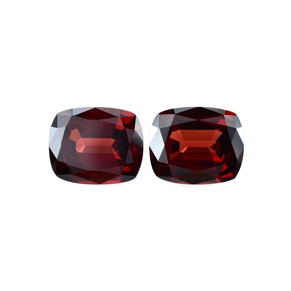 RED GARNET CUT CUSHION (OPEN RED/CLEAN) (PAIR-1) 11X9MM 4.68 Cts.