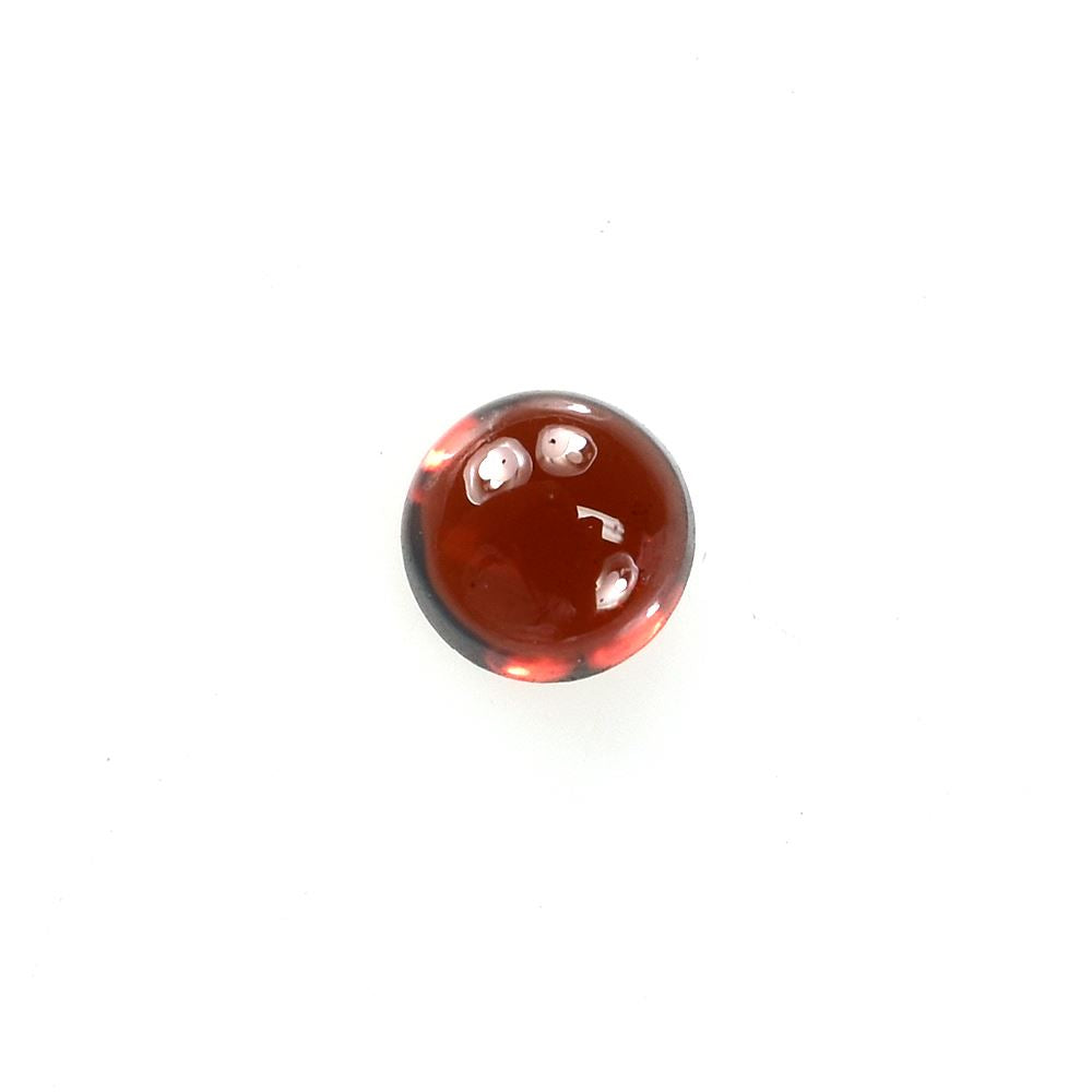 GARNET RED PLAIN CUT ROUND CAB (OPEN RED) (SI) 4.00 MM 0.43 Cts.