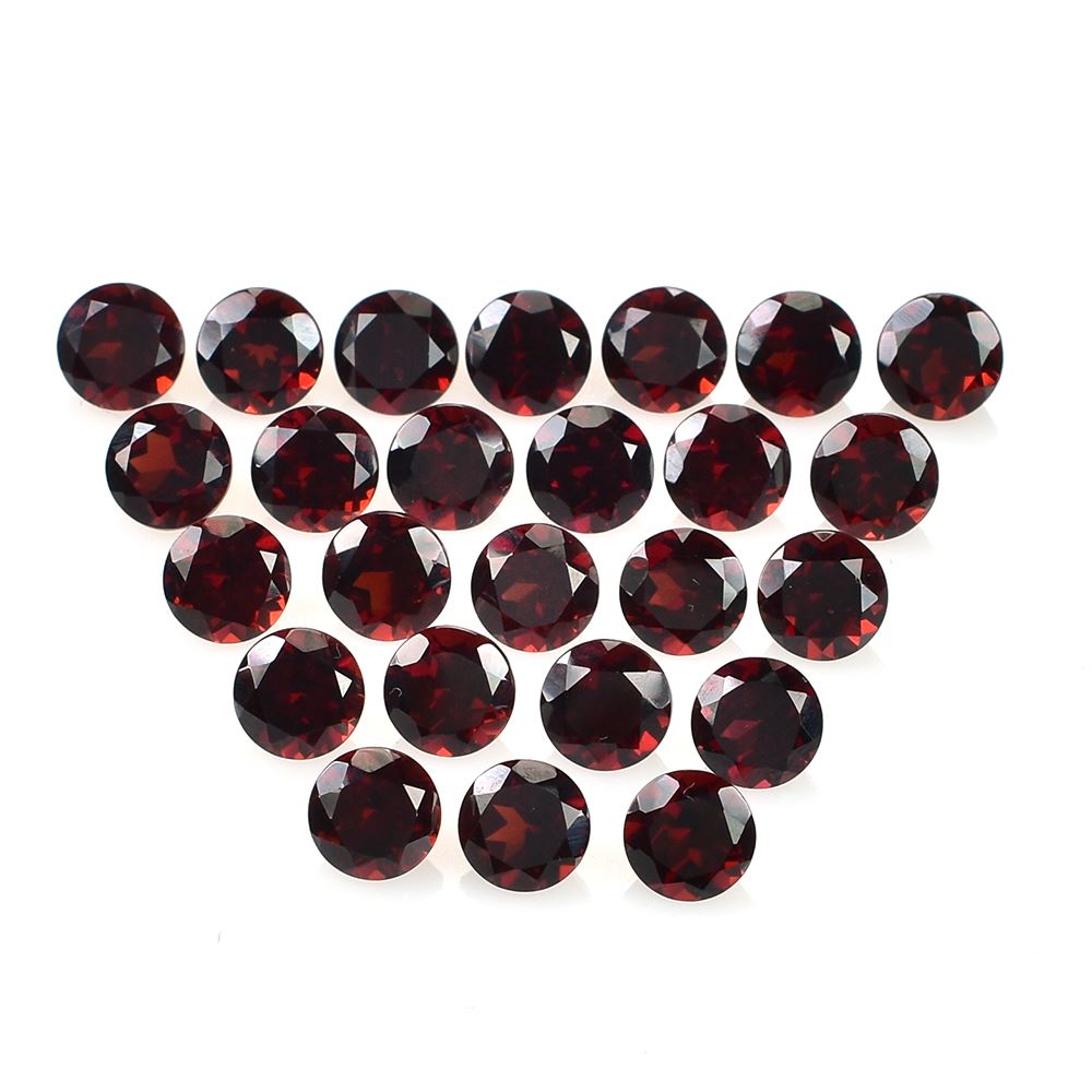 GARNET CUT ROUND (MEDIUM RED)(CLEAN) 6.00X6.00 MM 1.14 Cts.