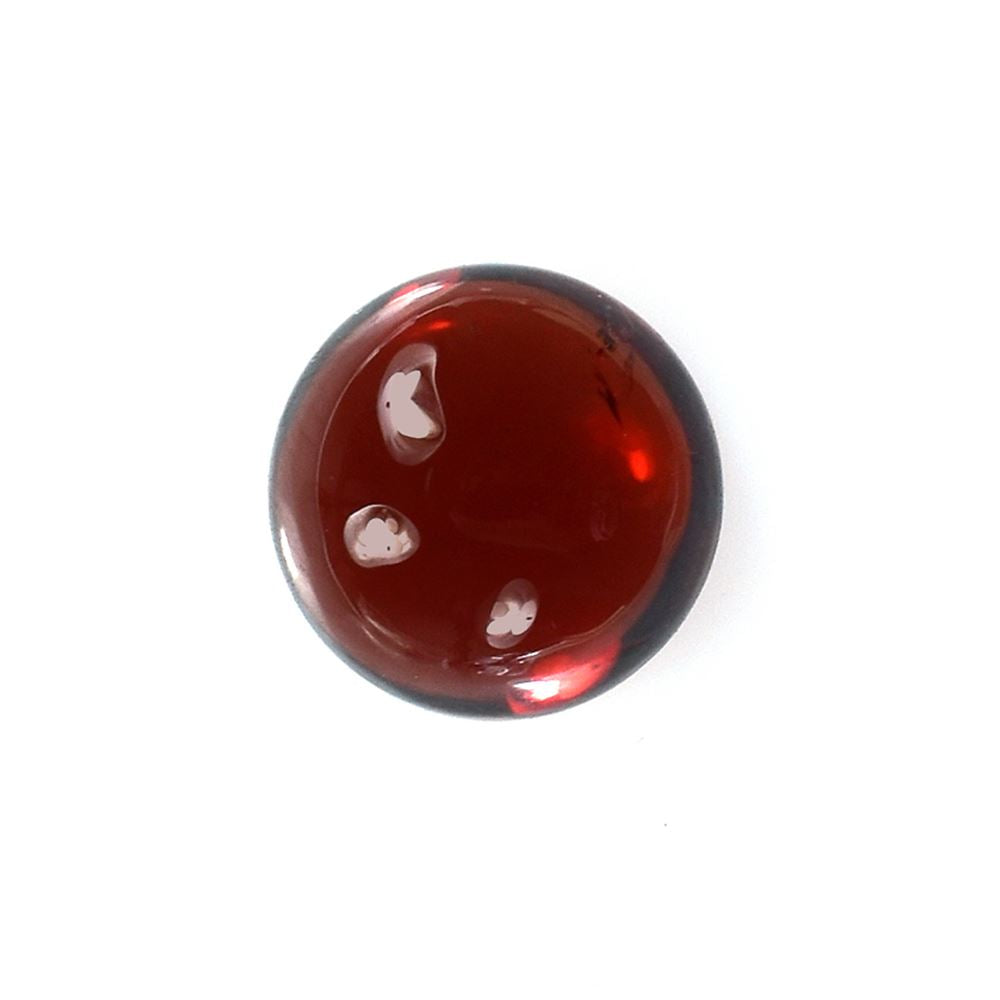 GARNET PLAIN ROUND CAB (OPEN RED)(CLEAN) 8.00X8.00 MM 3.00 Cts.